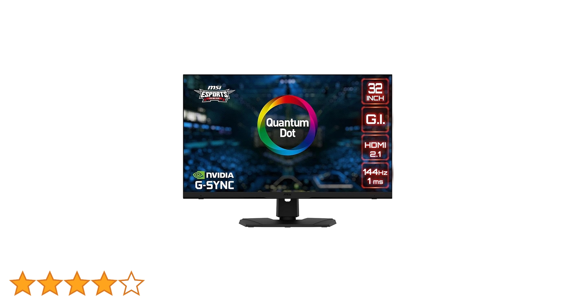 MSI Full UHD 4K Anti-Glare 1ms 144Hz Gaming Monitor IPS.